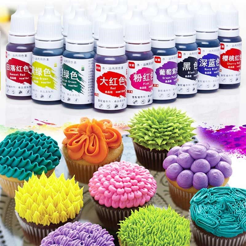 24 color edible pigment 10ml macaron cream food coloring ing