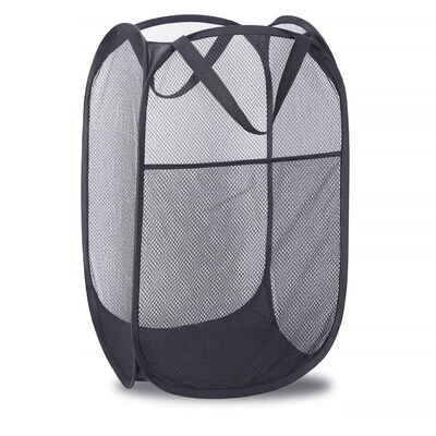 Pop-up Laundry Hamper Strong Mesh Bag with Portable Handles