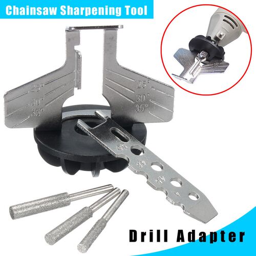 1Set Chainsaw Sharpening Tool Attachment Rotary Power Drill