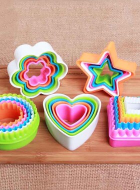 5Pcs Easter Bunny Pattern Plastic Baking Mold Kitchen Biscui