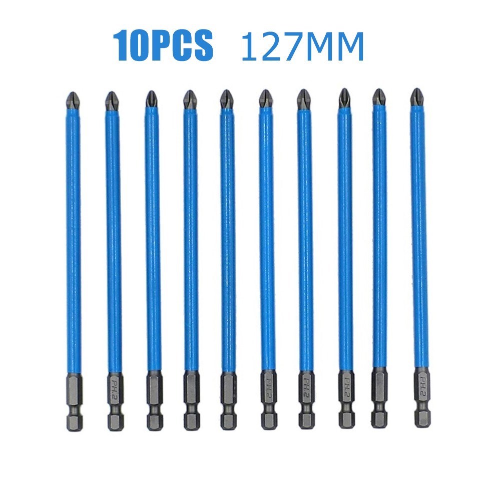 10pcs 127 Mm Cross Non-slip Drill Bits Batch Head PH2