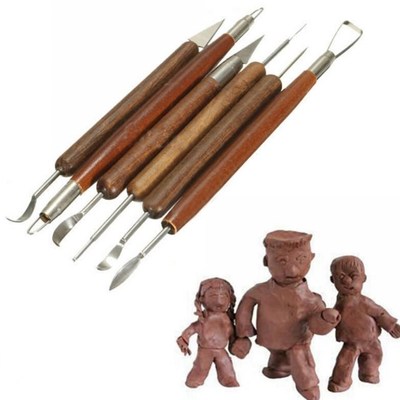6Pcs/Set herramientas Clay Pottery Tools Sculpture Plasticin