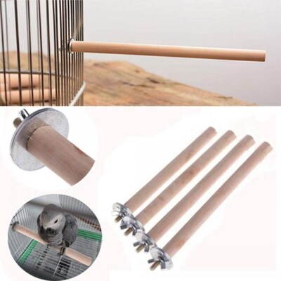 1PC Parrot Pet Raw Wood Hanging Stand Rack Toy Wooden Platfo