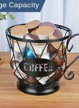 Coffee Capsule Storage Basket Vintage Iron Coffee Pod Organi