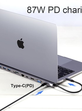 Type c  docking station Aluminum 11 in 1  to HDMI Card Reade