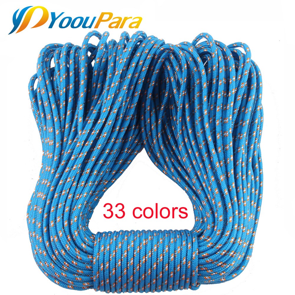 50FT 3mm Paracord 33 color Parachute cord Rope 1 Strand Para