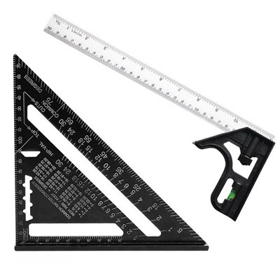 7 inch Wood Measure Ruler Profile Marking Tool Triangular Me