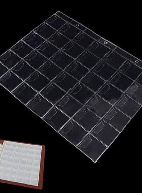 1Sheet Portable 42 Pockets Plastic Coin Holders Storage Coll