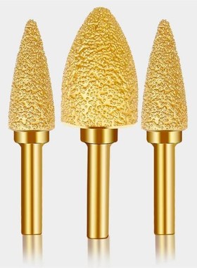 New 6mm Shank Brazed Diamond Cylindrical/Bullet Grinding Hea