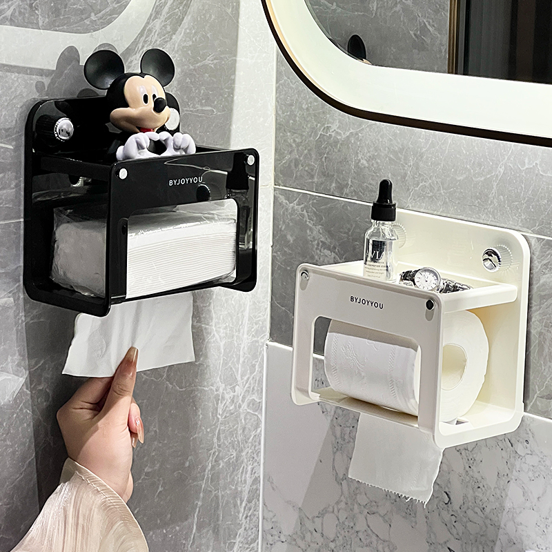 吸盘卫生间纸巾盒壁挂式