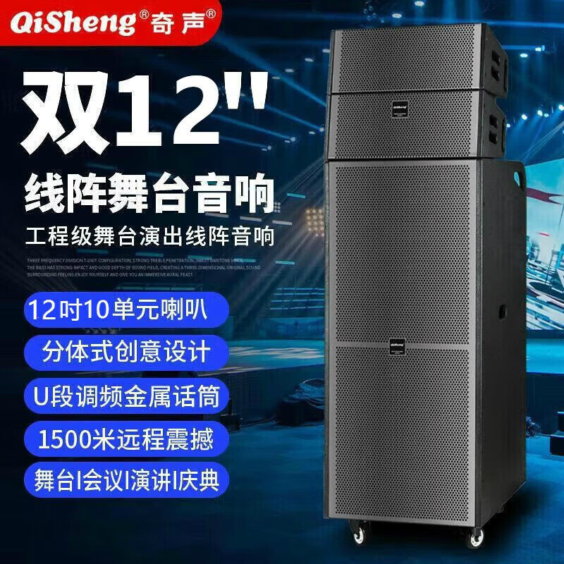 奇声（QISHENG）【直播间】户外双低音广场舞台音响线阵大功率无