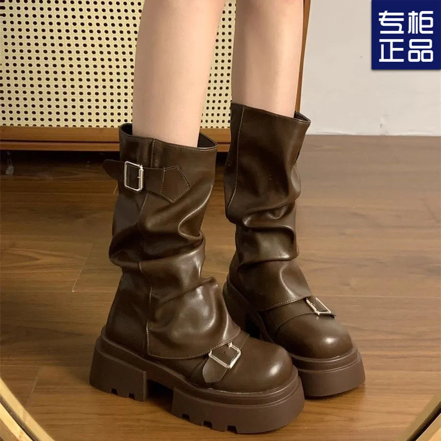 英伦风复古马丁靴女款2024新汉服鞋
