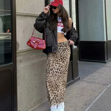 豹纹印花 辣妹网纱半身裙Leopard print Spice personality skirt
