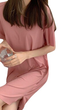 休闲宽松显瘦冰丝长裙  Loose and slimming ice silk long dress