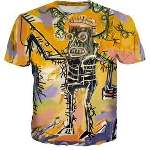 Print Men Abstract Shirt抽象艺术3d印花潮流男士 T恤 Art