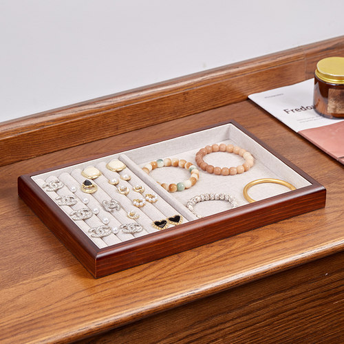 实木首饰盘珠宝展示架
