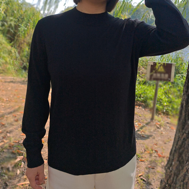 100%山羊绒简单针织套头衫