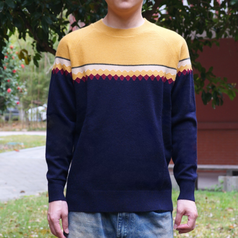 男女同款保暖舒适长袖针织羊绒衫