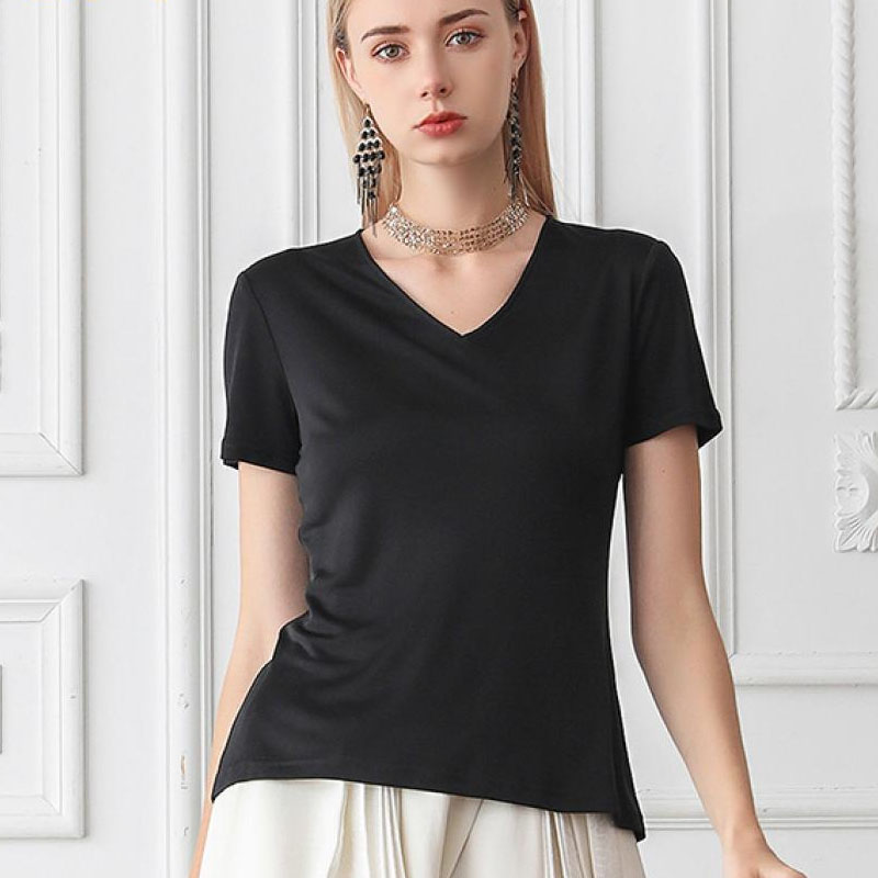 真丝针织简约修身软糯超弹运动