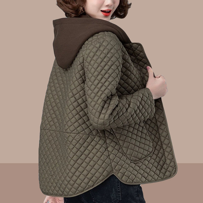 中老年女装轻薄棉服短款棉衣2025新款棉袄妈妈款秋冬装夹棉外套女