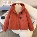 百搭棉袄冬季 2025冬季 时尚 新款 女士休闲外套女 格子连帽棉服女短款