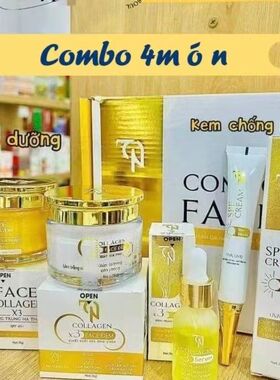 越南老牌子Combo Face Collagen X3 TN Ngay-Dem serum四件套