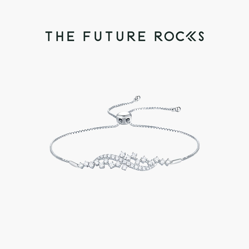 SMILING ROCKS极光系列银河律动手链定制14K金手环培育钻石
