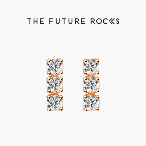 一系列耳钉香港直邮18k培育钻石