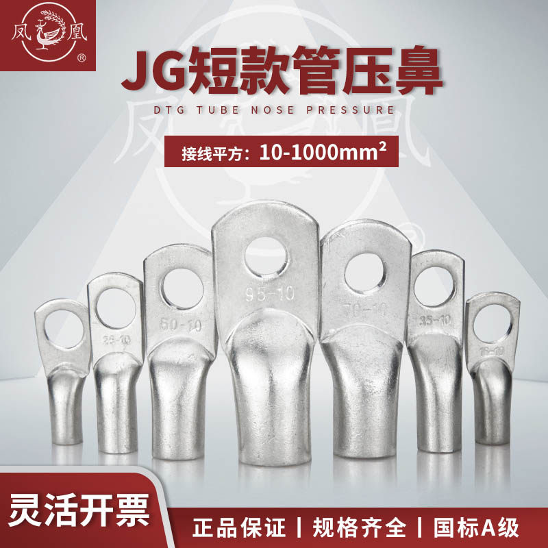 国标铜鼻子JG10-6 16-8 25-8 35-10紫铜镀锡小线耳船用端子线鼻子,电子/电工,接线端子,淘宝优惠券,粉丝福利购,淘宝优惠卷