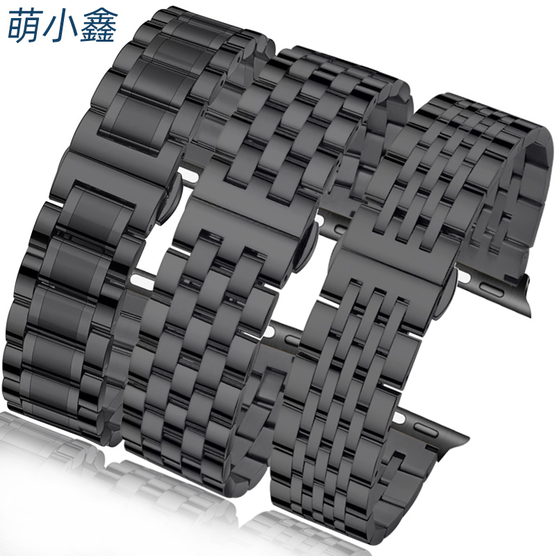 黑色系列Apple Watch表带 不锈钢苹果手表表带新款金属磁吸适用iWatch10手表带S9小众SE男女款10/8夏日ultra