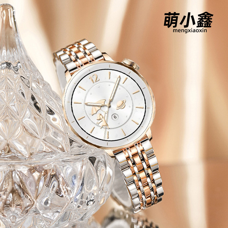 适配OPPO watch X2 mini表带钢带oppowatchx2mini表带新款女生watchX2替换带腕带mini表链智能手表带18mm金属