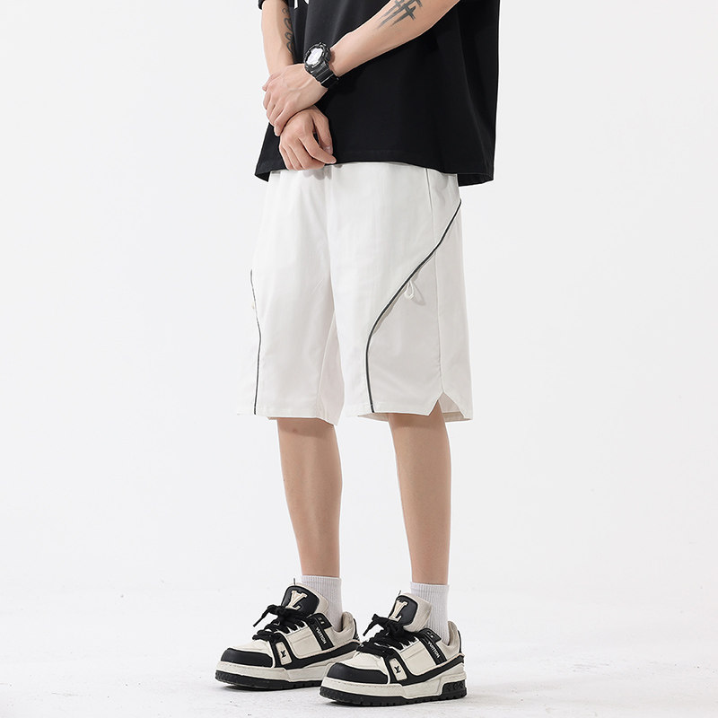 NASA夏季环绕线条设计短裤休闲简约舒适户外运动短裤,男装,短裤,淘宝优惠券,粉丝福利购,淘宝优惠卷