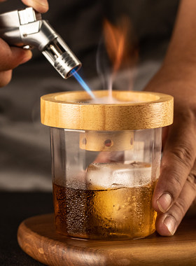 酒吧鸡尾酒烟熏器威士忌木屑调酒