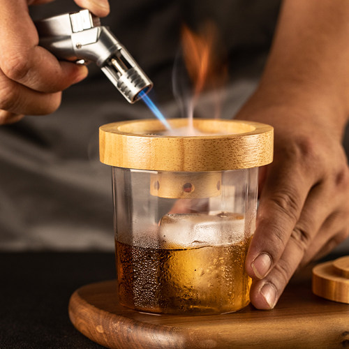 酒吧鸡尾酒烟熏器威士忌木屑调酒