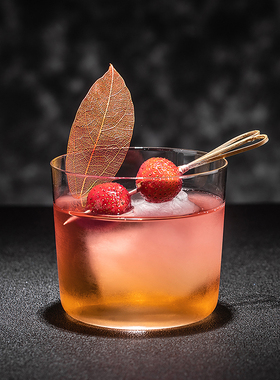 日式水晶玻璃杯鸡尾酒杯冰美式拿铁咖啡杯调酒杯威士忌杯古典水杯