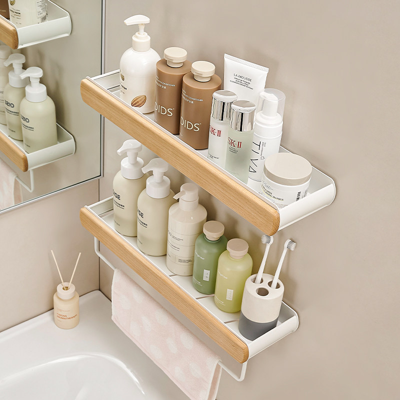 原木风卫生间置物架洗手台浴室卫浴厕所洗漱台墙上洗澡间化妆品架,家装主材,卫浴置物架,淘宝优惠券,粉丝福利购,淘宝优惠卷