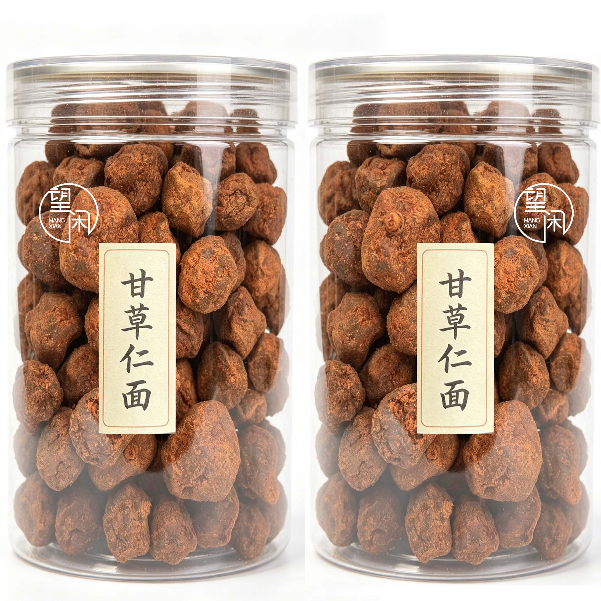 望闲甘草仁面罐装瓶装甜咸味仁面果干零食泡水新兴凉果特产