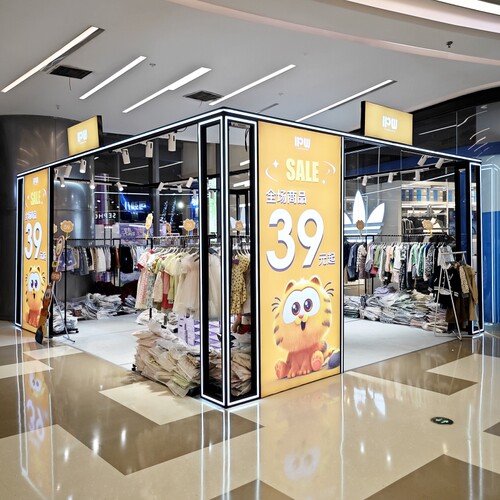 商场发光桁架可拆卸铝合金快闪店铝展架设计搭建围挡中庭特卖货架