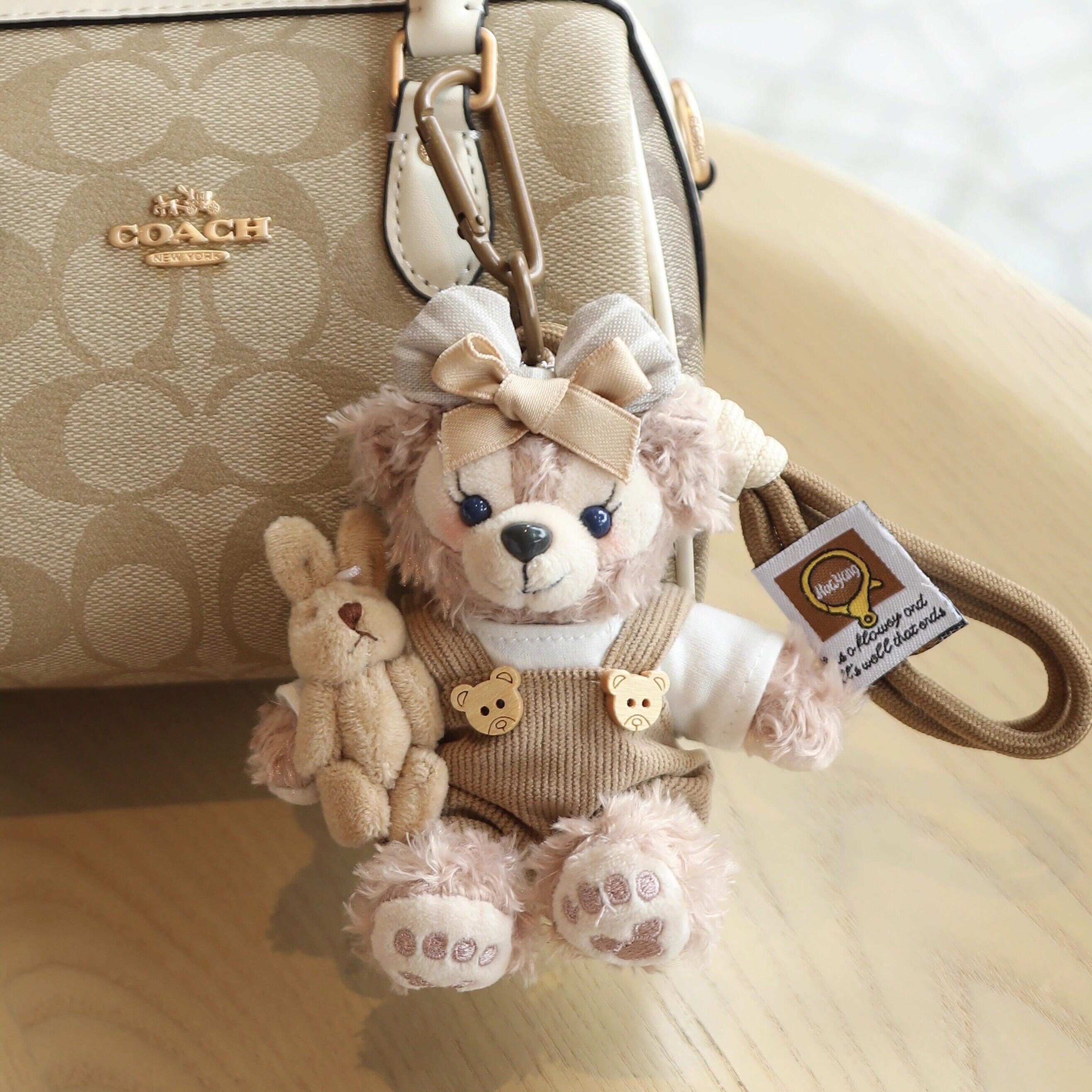 雪莉玫包挂件达菲小熊包挂饰手工毛绒公仔玩偶钥匙扣车挂生日礼物