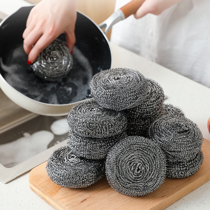 不锈钢清洁球高效洗碗神器钢丝球不掉渣锅刷厨房实用家务工具