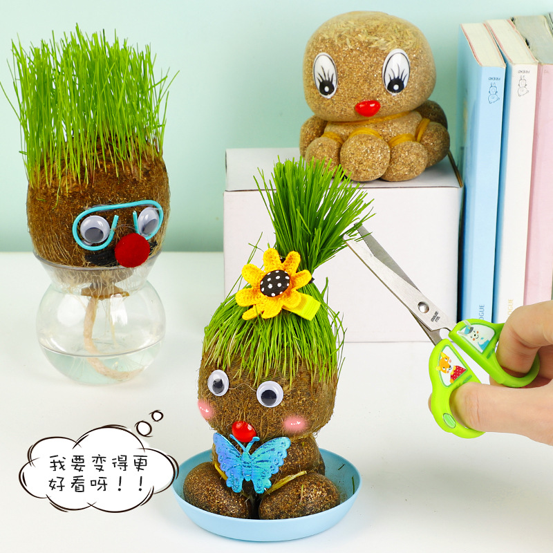 抖音同款幼儿园小礼物草头娃娃