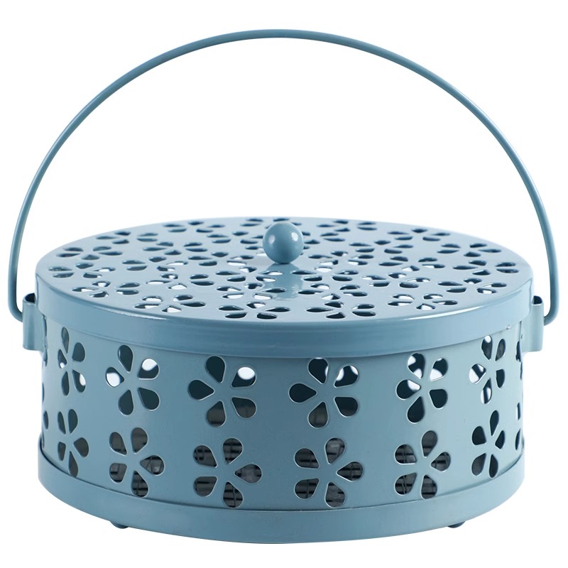 蚊香盘托盘带盖家用安全支撑架点蚊香方便实用炉盘香架静音设计