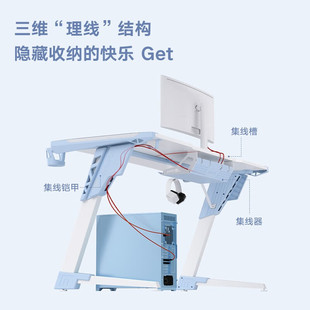 电竞桌电脑桌椅套装 台式 大耳狗联名款 厂家傲风A 办公书桌学习桌