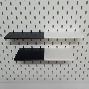 洞洞板配件平板置物架圆孔托盘隔板架挂墙音箱收纳墙上平台支架
