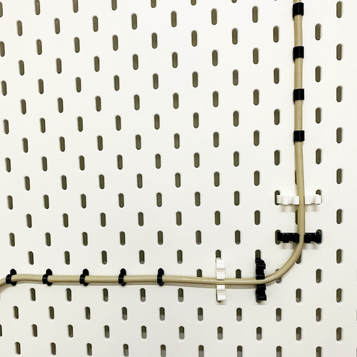 洞洞板配件 数据线电源线走线神器卡扣固定器充电线理线夹圆孔