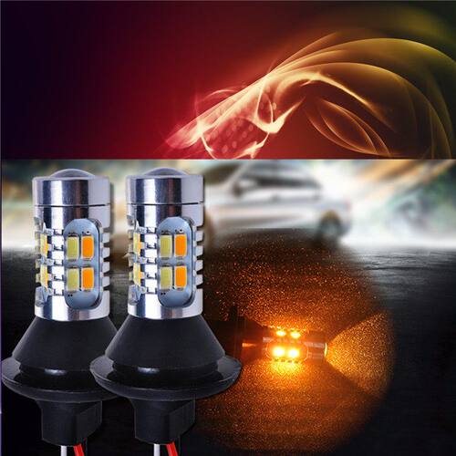 汽车led 1156前转向灯泡 S25 T20泡解码高亮后转向灯行车日行灯
