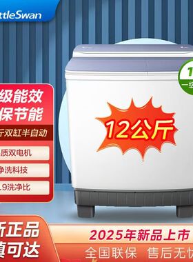 小天鹅12/16KG半自动洗衣机家用大容量双桶双缸一级节能 TP16S158
