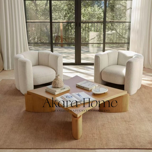 木质正方形茶几日式侘寂风实木客厅家用小户型设计师款简约小茶桌