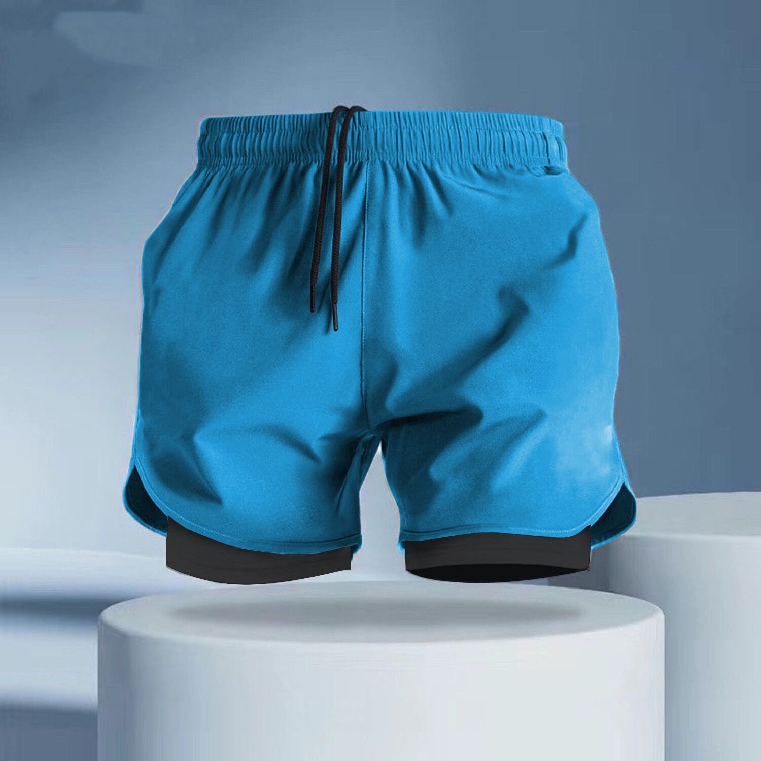 运动短裤男款跑步专用可放马拉松田径训练夏季速干内衬三分裤