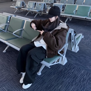双面穿派克服2026年冬装新款棉服女皮草夹克座山雕慵懒感加厚外套